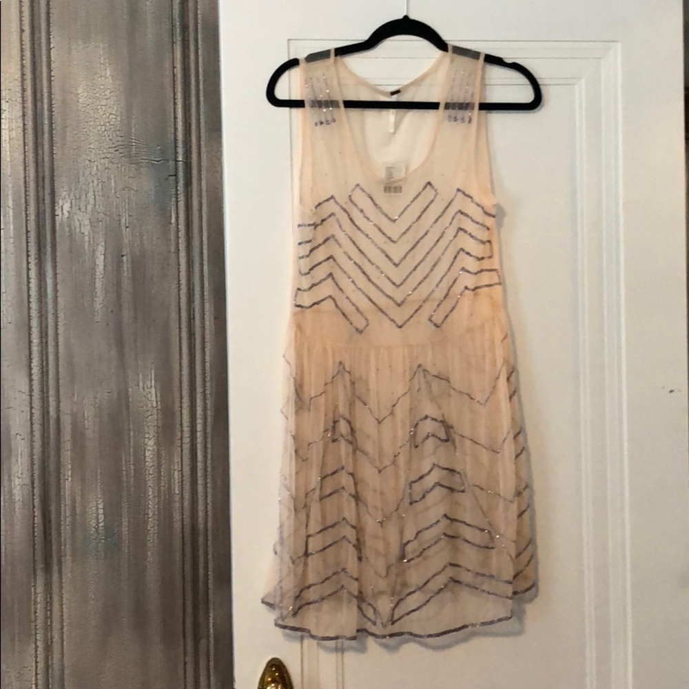 Sheer embellished slip